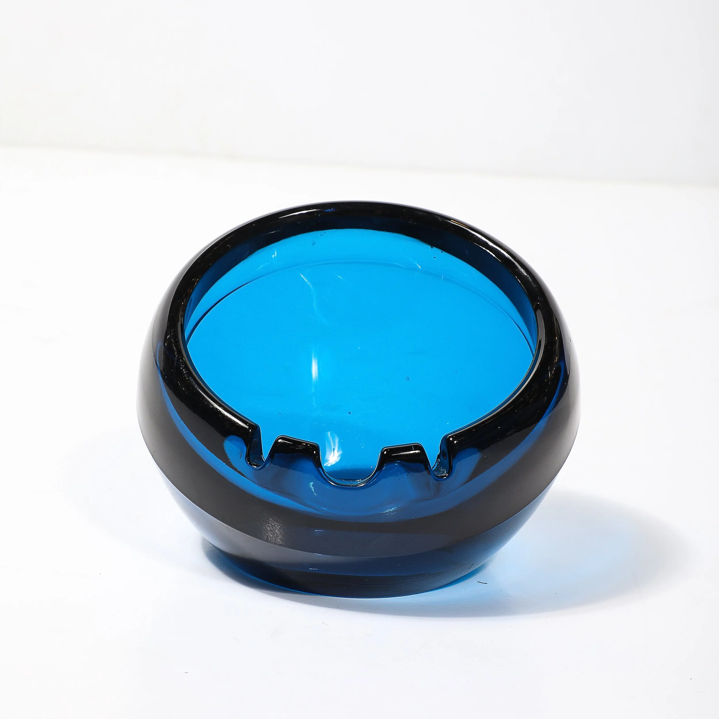 Mid-Century Modernist Hand-Blown Murano Cobalt Blue Glass